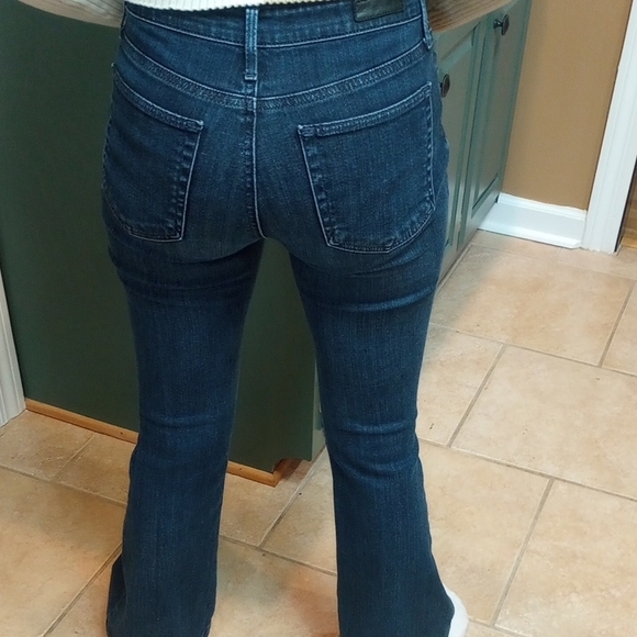 South Gate Dark Blue Flare Jeans for Women - Picture 3 of 8